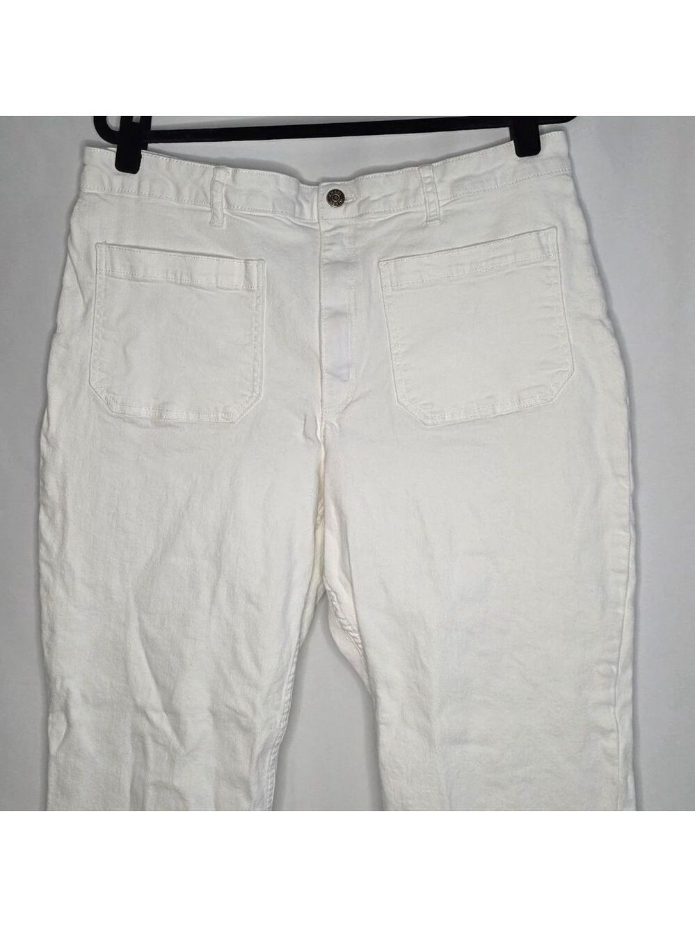 Chaps White Straight Leg Jeans, Size 16